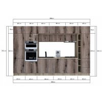 Bucatarie ZONE 380 FRONT PAL K002 / decor K366